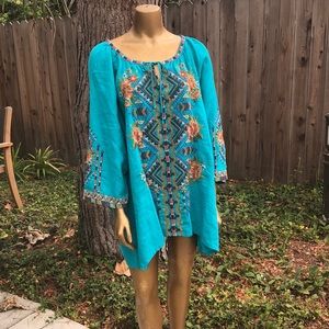 Johnny Was Linen top/tunic